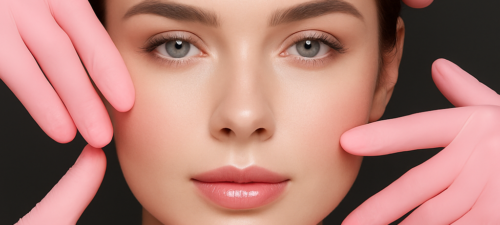 Woman with flawless clear skin