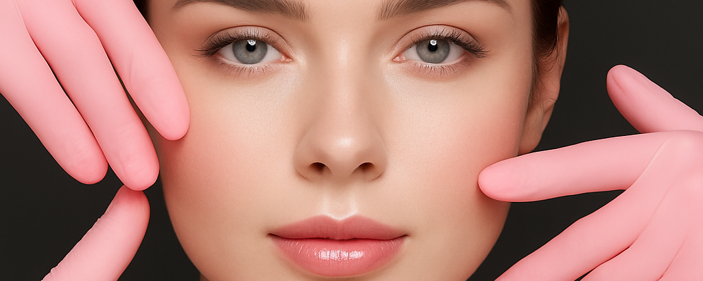 Woman with flawless clear skin